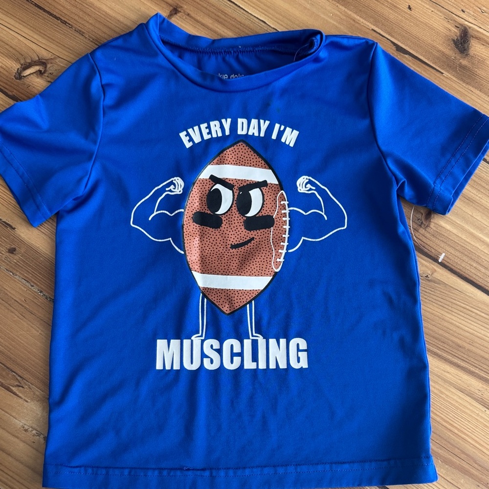 Okie Dokie Blue Tee with Graphic Design